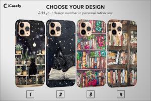 Book Lover Celestial Black Cat iPhone 5s Phone Case - Image 1