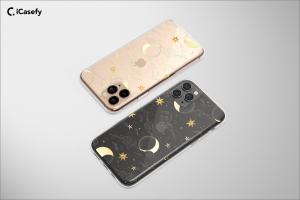 Clear Celestial Moon Stars Mystical iPhone 5s Phone Case - Image 1