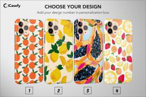 Fruity Lemon Orange Strawberry Papaya iPhone 5s Phone Case - Image 1