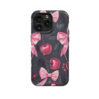 Girly Black Coquette Cherry Pink Bow Ribbons iPhone 5s Phone Case - Image 1