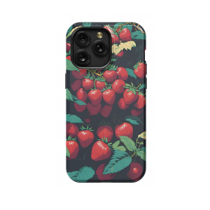 Green Leaf Strawberry iPhone 5s Phone Case - Image 1
