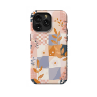Groovy Floral Pastel Checkered iPhone 5s Phone Case - Image 1