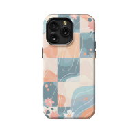 Groovy Floral Pastel Checkered iPhone 5s Phone Case - Image 1