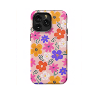 Hand Drawn Colorful Groovy Floral iPhone 5s Phone Case - Image 1