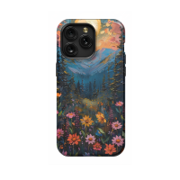 Painted Landscape Flower Meadow Mountain Forest Sky iPhone 5s Phone Case - Image 1