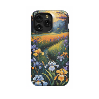 Painted Landscape Flower Meadow Mountain Forest Sky iPhone 5s Phone Case - Image 1