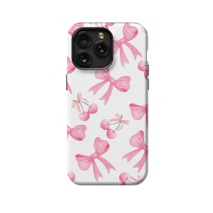 Pink Cherry Coquette Bow iPhone 5s Phone Case - Image 1