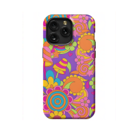 Psychedelic Groovy Floral Mushroom iPhone 5s Phone Case - Image 1