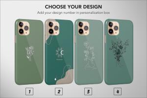 Sage Green Floral Boho Minimalist Women Art iPhone 5s Phone Case - Image 1