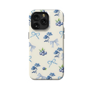 Seamless Blue Blueberry Coquette Bow iPhone 5s Phone Case - Image 1