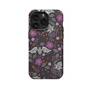 Seamless Floral Spider Web Bat iPhone 5s Phone Case - Image 1