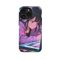 Social Media Girl Anime iPhone 5s Phone Case - Image 1