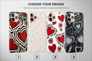 Vintage Love Hearts Retro Aesthetic Drawed iPhone 5s Phone Case - Image 1