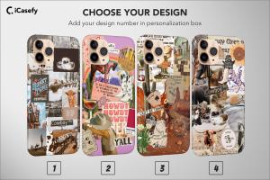 Western Country Collage Aesthetic Cowboy iPhone 5s Phone Case - Image 1