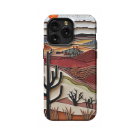 Western Desert Vintage Line Shape Retro iPhone 5s Phone Case - Image 1