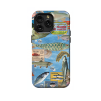 Aesthetic Collage Fish Sea Sardine iPhone Xs Max Phone Case - Image 1