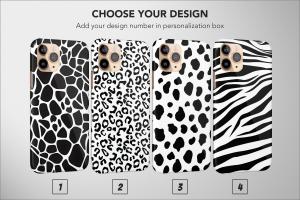 Animal Print Black White Cheetah Zebra Leopard iPhone Xs Max Phone Case - Image 1