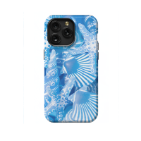 Blue Summer Abstract Sea Shell iPhone Xs Max Phone Case - Image 1