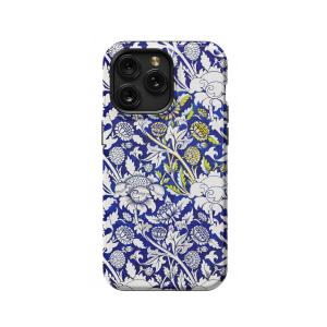 Blue Watercolor Floral William iPhone Xs Max Phone Case - Image 1