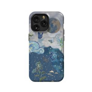 Celestial Blue Stars Butterfly # iPhone Xs Max Phone Case - Image 1