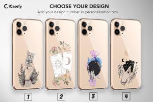 Clear Tarot Card Karma Sun Moon iPhone Xs Max Phone Case - Image 1