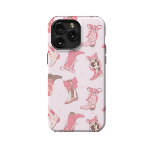 Coquette Cowgirl Bow Girly Cute Pink iPhone Xs Max Phone Case - Image 1
