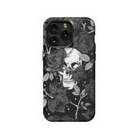 Dark Witchy Skeleton Skull Flower iPhone Xs Max Phone Case - Image 1