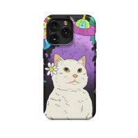Funky Funny Cat Alien iPhone Xs Max Phone Case - Image 1