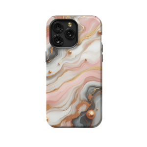 Golden Pink Marble iPhone Xs Max Phone Case - Image 1