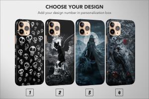 Goth Gothic Witchy Skull Dark Crow Aesthetic Night iPhone Xs Max Phone Case - Image 1