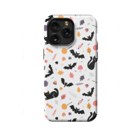 Halloween Cartoon Childish Style Bat Cat iPhone Xs Max Phone Case - Image 1