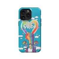LGBTQ Pride Flag Hands Sky Clouds Happy iPhone Xs Max Phone Case - Image 1