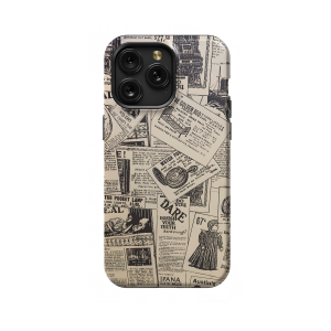 Old Newspaper Ledger Paperwhite Kindle iPhone Xs Max Phone Case - Image 1