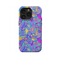 Psychedelic Colorful Eyes Seamless iPhone Xs Max Phone Case - Image 1
