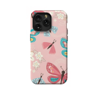 Retro Groovy Butterflies and Daisy iPhone Xs Max Phone Case - Image 1
