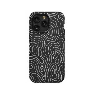 Topographic Map Black and iPhone Xs Max Phone Case - Image 1