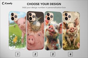 Whismitical Piggy Pig Aesthetic Animal iPhone Xs Max Phone Case - Image 1