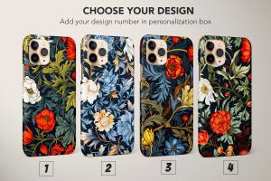 William Morris Floral Modern iPhone Xs Max Phone Case - Image 1