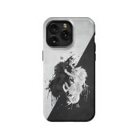 Wolf Black and White Japanese Yin and Yang # iPhone Xs Max Phone Case - Image 1