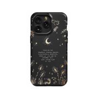 Celestial Moon Quote Flower Floral iPhone Xs Phone Case - Image 1