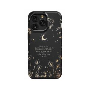 Celestial Moon Quote Flower Floral iPhone Xs Phone Case - Image 1