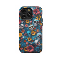 Crochet Floral Skeleton Gothic Ghost iPhone Xs Phone Case - Image 1