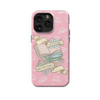 Pink Book Lover iPhone Xs Phone Case - Image 1
