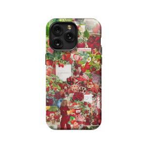 Strawberry Aesthetic iPhone Xs Phone Case - Image 1