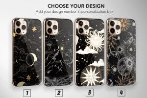 Tarot Sun Moon Celestial Stars Zodiac iPhone Xs Phone Case - Image 1