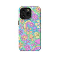 Trippy Hippie Mushroom iPhone Xs Phone Case - Image 1