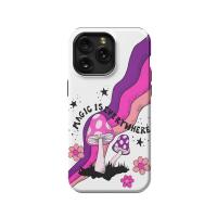 Trippy Mushroom Flower iPhone Xs Phone Case - Image 1