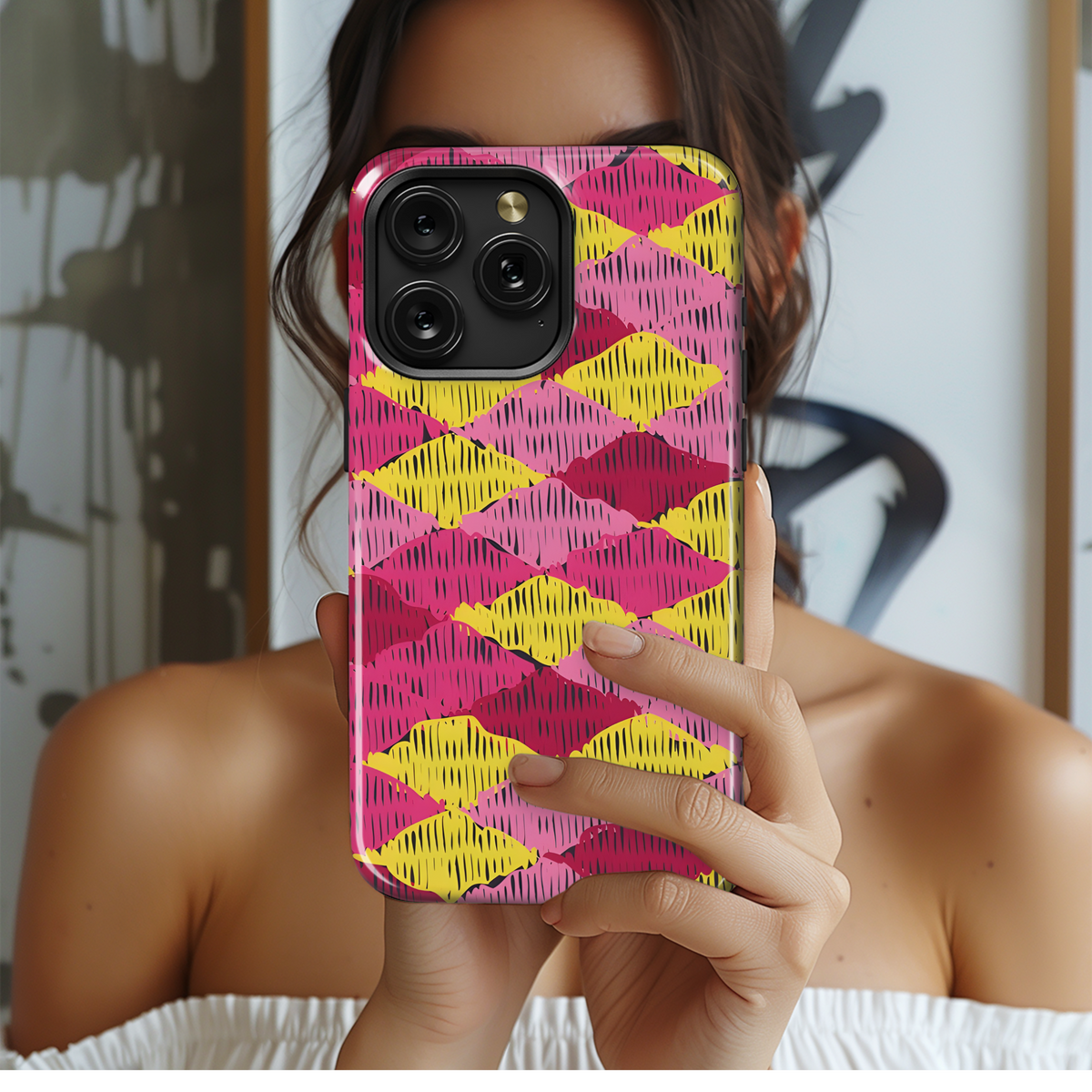 Ikat Ethnic Boho Phone Case iPhone Samsung Cover Pixel 3228 - Image 2