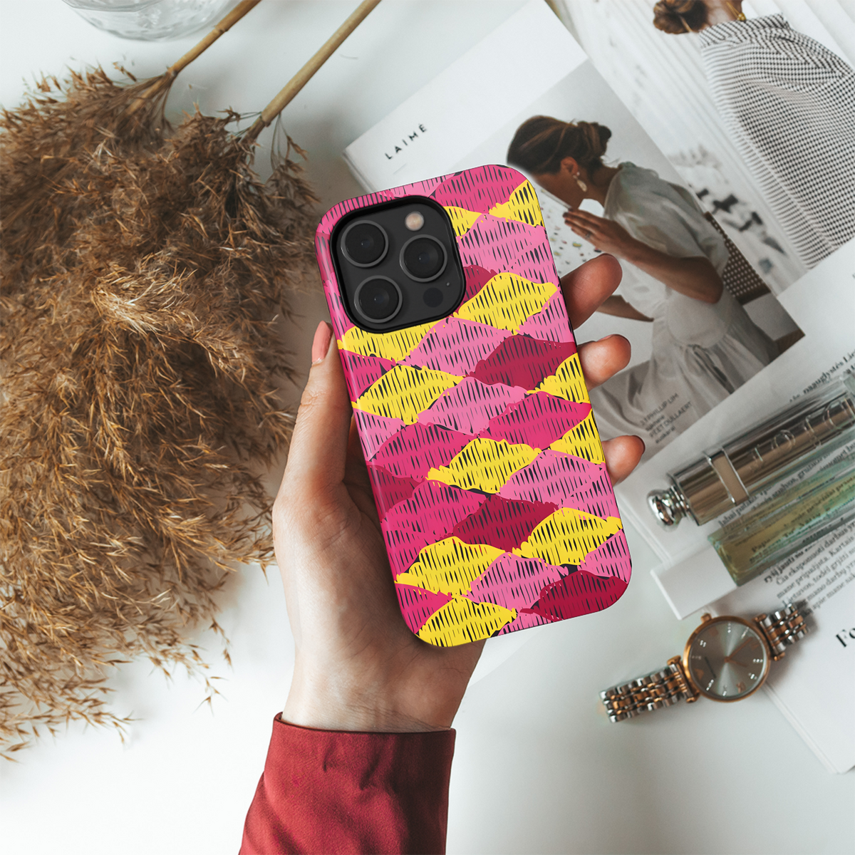 Ikat Ethnic Boho Phone Case iPhone Samsung Cover Pixel 3228 - Image 4