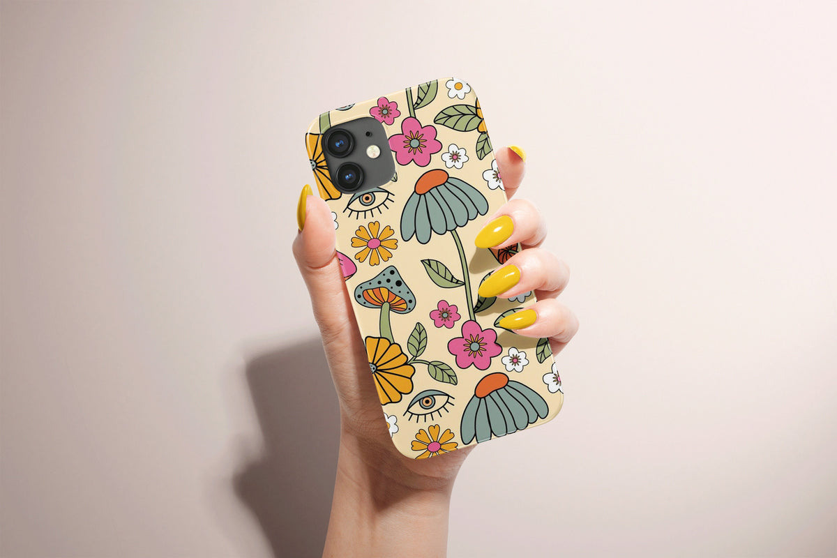 Indie Retro Flower Power 70s Phone Case Hippie Cover - Image 2